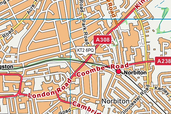 KT2 6PQ map - OS VectorMap District (Ordnance Survey) KT2 6PQ map - OS VectorMap District (Ordnance Survey)