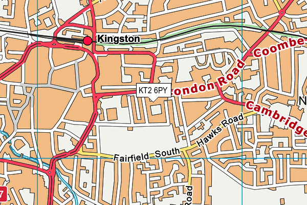 KT2 6PY map - OS VectorMap District (Ordnance Survey) KT2 6PY map - OS VectorMap District (Ordnance Survey)