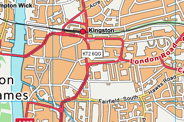 KT2 6QG map - OS VectorMap District (Ordnance Survey) KT2 6QG map - OS VectorMap District (Ordnance Survey)