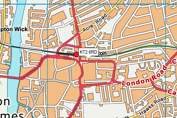 KT2 6RD map - OS VectorMap District (Ordnance Survey) KT2 6RD map - OS VectorMap District (Ordnance Survey)