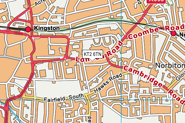 KT2 6TN map - OS VectorMap District (Ordnance Survey) KT2 6TN map - OS VectorMap District (Ordnance Survey)