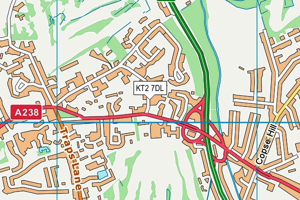 KT2 7DL map - OS VectorMap District (Ordnance Survey) KT2 7DL map - OS VectorMap District (Ordnance Survey)