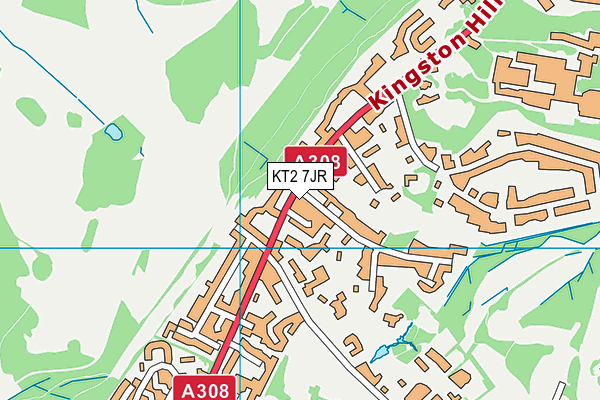 KT2 7JR map - OS VectorMap District (Ordnance Survey) KT2 7JR map - OS VectorMap District (Ordnance Survey)