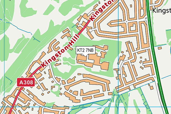 KT2 7NB map - OS VectorMap District (Ordnance Survey) KT2 7NB map - OS VectorMap District (Ordnance Survey)
