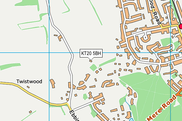 KT20 5BH map - OS VectorMap District (Ordnance Survey) KT20 5BH map - OS VectorMap District (Ordnance Survey)