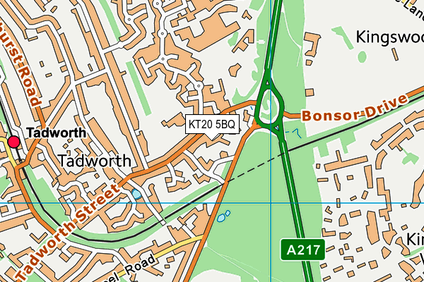 KT20 5BQ map - OS VectorMap District (Ordnance Survey) KT20 5BQ map - OS VectorMap District (Ordnance Survey)
