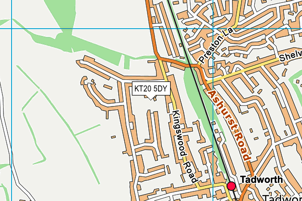 KT20 5DY map - OS VectorMap District (Ordnance Survey) KT20 5DY map - OS VectorMap District (Ordnance Survey)