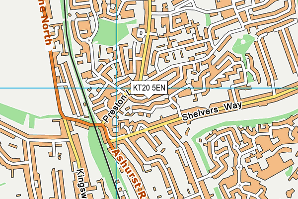 KT20 5EN map - OS VectorMap District (Ordnance Survey) KT20 5EN map - OS VectorMap District (Ordnance Survey)