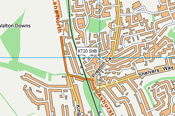 KT20 5HB map - OS VectorMap District (Ordnance Survey) KT20 5HB map - OS VectorMap District (Ordnance Survey)