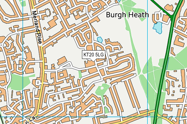 KT20 5LG map - OS VectorMap District (Ordnance Survey) KT20 5LG map - OS VectorMap District (Ordnance Survey)