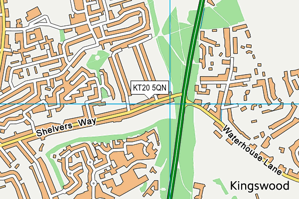 KT20 5QN map - OS VectorMap District (Ordnance Survey) KT20 5QN map - OS VectorMap District (Ordnance Survey)