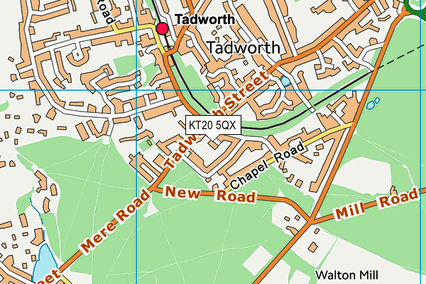 KT20 5QX map - OS VectorMap District (Ordnance Survey) KT20 5QX map - OS VectorMap District (Ordnance Survey)