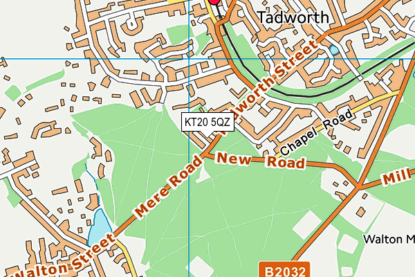 KT20 5QZ map - OS VectorMap District (Ordnance Survey) KT20 5QZ map - OS VectorMap District (Ordnance Survey)