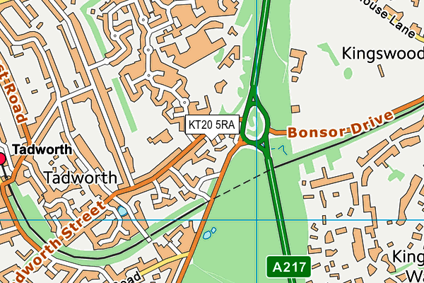 KT20 5RA map - OS VectorMap District (Ordnance Survey) KT20 5RA map - OS VectorMap District (Ordnance Survey)