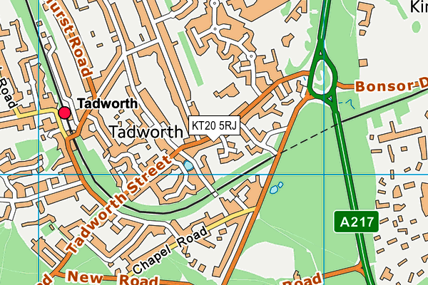 KT20 5RJ map - OS VectorMap District (Ordnance Survey) KT20 5RJ map - OS VectorMap District (Ordnance Survey)
