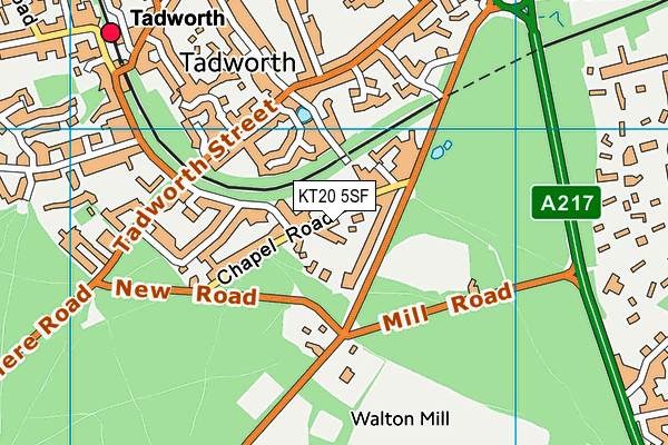 KT20 5SF map - OS VectorMap District (Ordnance Survey) KT20 5SF map - OS VectorMap District (Ordnance Survey)