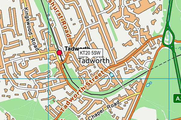 KT20 5SW map - OS VectorMap District (Ordnance Survey) KT20 5SW map - OS VectorMap District (Ordnance Survey)