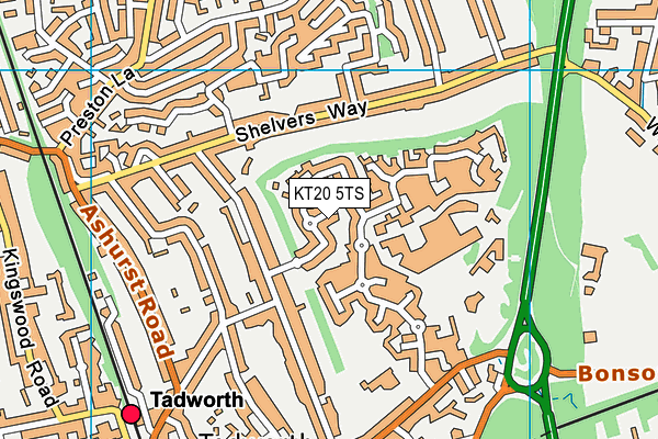 KT20 5TS map - OS VectorMap District (Ordnance Survey) KT20 5TS map - OS VectorMap District (Ordnance Survey)