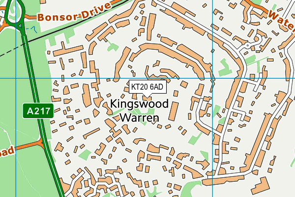 KT20 6AD map - OS VectorMap District (Ordnance Survey) KT20 6AD map - OS VectorMap District (Ordnance Survey)