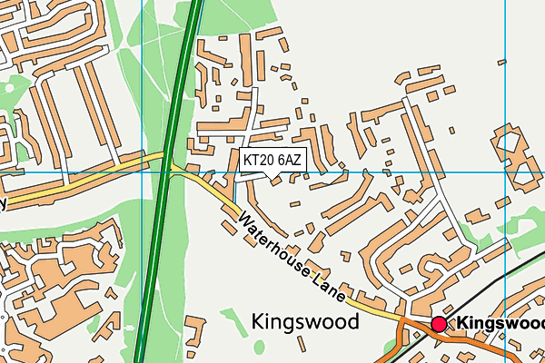 KT20 6AZ map - OS VectorMap District (Ordnance Survey) KT20 6AZ map - OS VectorMap District (Ordnance Survey)