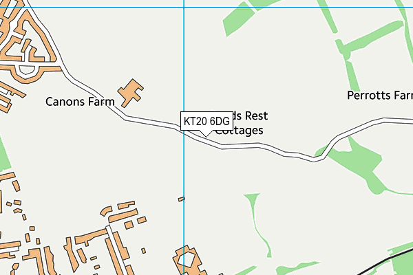 KT20 6DG map - OS VectorMap District (Ordnance Survey)