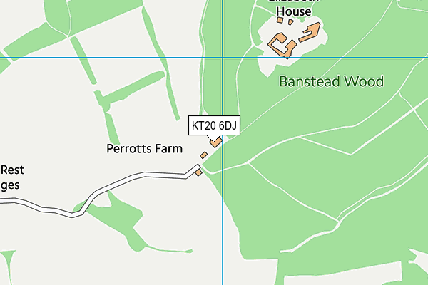 KT20 6DJ map - OS VectorMap District (Ordnance Survey) KT20 6DJ map - OS VectorMap District (Ordnance Survey)