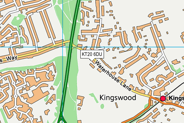 KT20 6DU map - OS VectorMap District (Ordnance Survey) KT20 6DU map - OS VectorMap District (Ordnance Survey)