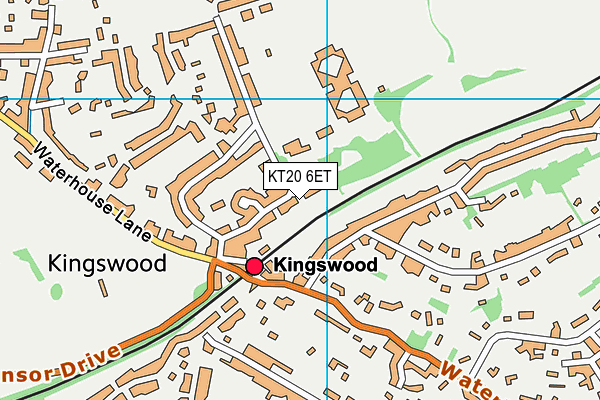 KT20 6ET map - OS VectorMap District (Ordnance Survey) KT20 6ET map - OS VectorMap District (Ordnance Survey)