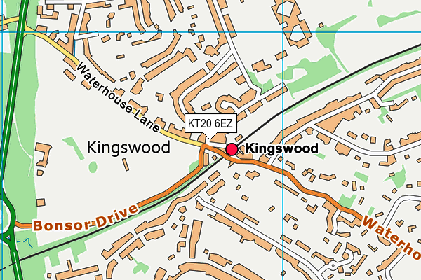 KT20 6EZ map - OS VectorMap District (Ordnance Survey) KT20 6EZ map - OS VectorMap District (Ordnance Survey)