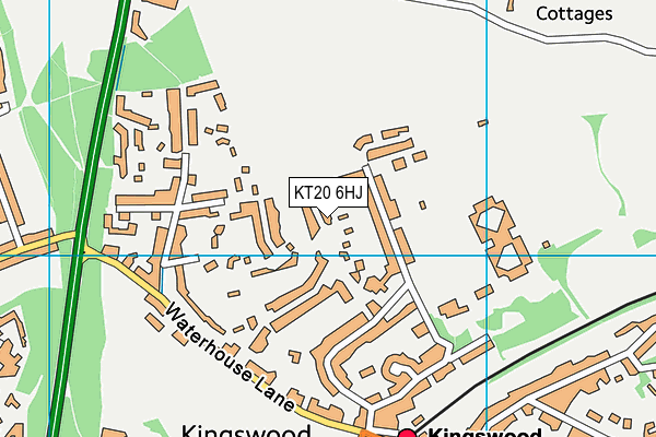 KT20 6HJ map - OS VectorMap District (Ordnance Survey) KT20 6HJ map - OS VectorMap District (Ordnance Survey)