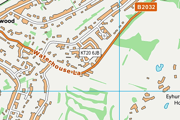 KT20 6JB map - OS VectorMap District (Ordnance Survey) KT20 6JB map - OS VectorMap District (Ordnance Survey)