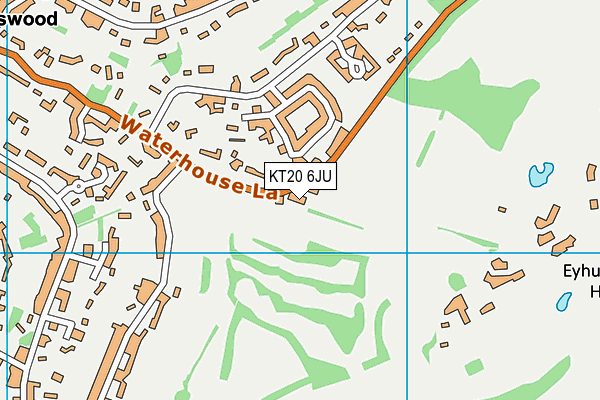 KT20 6JU map - OS VectorMap District (Ordnance Survey) KT20 6JU map - OS VectorMap District (Ordnance Survey)