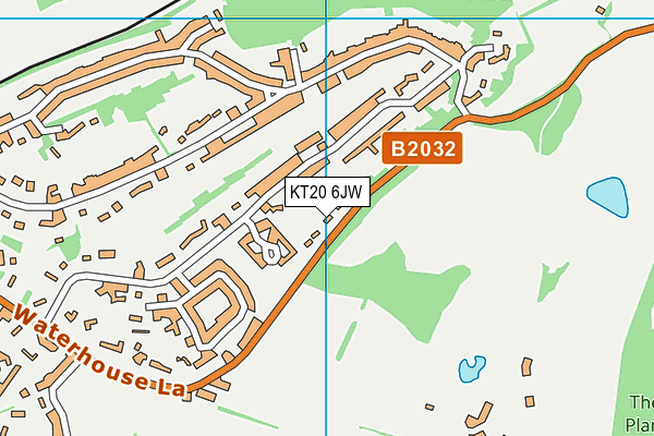 KT20 6JW map - OS VectorMap District (Ordnance Survey) KT20 6JW map - OS VectorMap District (Ordnance Survey)