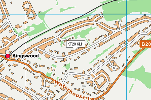 KT20 6LH map - OS VectorMap District (Ordnance Survey) KT20 6LH map - OS VectorMap District (Ordnance Survey)