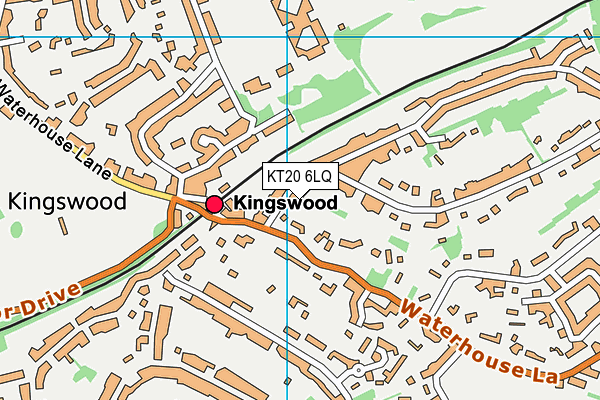 KT20 6LQ map - OS VectorMap District (Ordnance Survey)