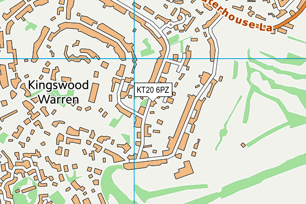 KT20 6PZ map - OS VectorMap District (Ordnance Survey) KT20 6PZ map - OS VectorMap District (Ordnance Survey)