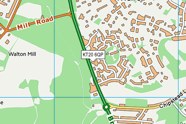 KT20 6QP map - OS VectorMap District (Ordnance Survey) KT20 6QP map - OS VectorMap District (Ordnance Survey)
