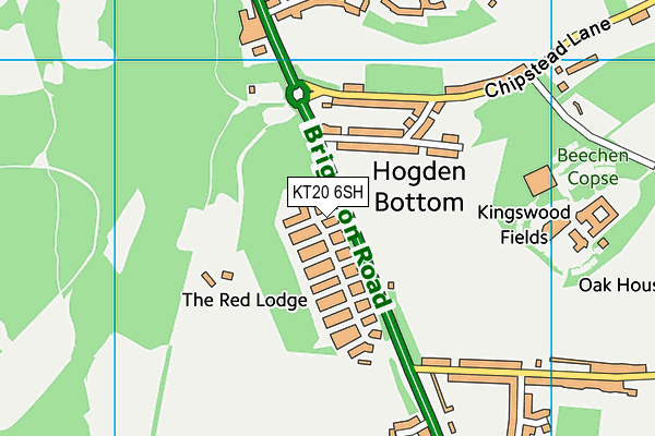 KT20 6SH map - OS VectorMap District (Ordnance Survey) KT20 6SH map - OS VectorMap District (Ordnance Survey)