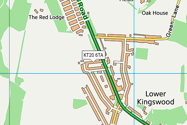 KT20 6TA map - OS VectorMap District (Ordnance Survey) KT20 6TA map - OS VectorMap District (Ordnance Survey)