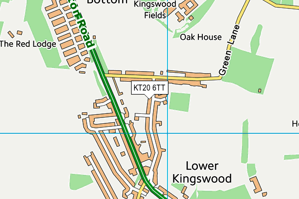 KT20 6TT map - OS VectorMap District (Ordnance Survey) KT20 6TT map - OS VectorMap District (Ordnance Survey)