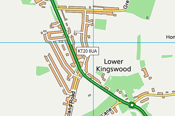KT20 6UA map - OS VectorMap District (Ordnance Survey)