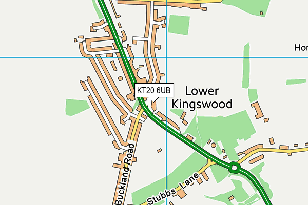 KT20 6UB map - OS VectorMap District (Ordnance Survey) KT20 6UB map - OS VectorMap District (Ordnance Survey)