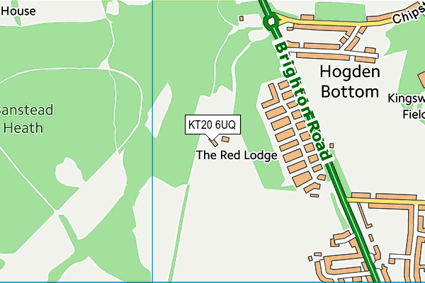 KT20 6UQ map - OS VectorMap District (Ordnance Survey)
