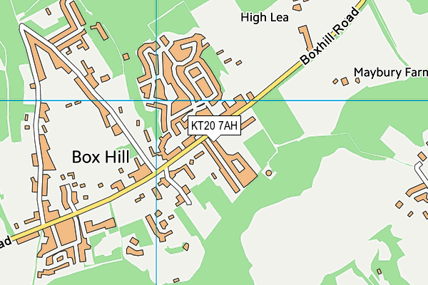 KT20 7AH map - OS VectorMap District (Ordnance Survey) KT20 7AH map - OS VectorMap District (Ordnance Survey)