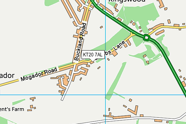 KT20 7AL map - OS VectorMap District (Ordnance Survey) KT20 7AL map - OS VectorMap District (Ordnance Survey)