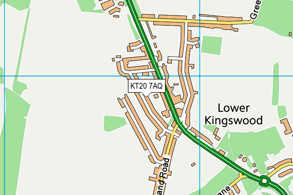 KT20 7AQ map - OS VectorMap District (Ordnance Survey) KT20 7AQ map - OS VectorMap District (Ordnance Survey)