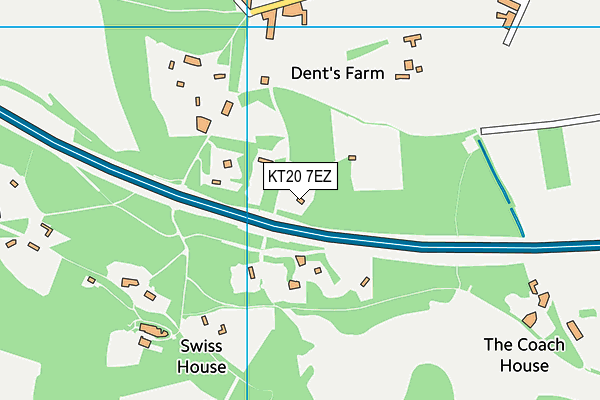 KT20 7EZ map - OS VectorMap District (Ordnance Survey) KT20 7EZ map - OS VectorMap District (Ordnance Survey)