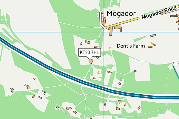 KT20 7HL map - OS VectorMap District (Ordnance Survey) KT20 7HL map - OS VectorMap District (Ordnance Survey)