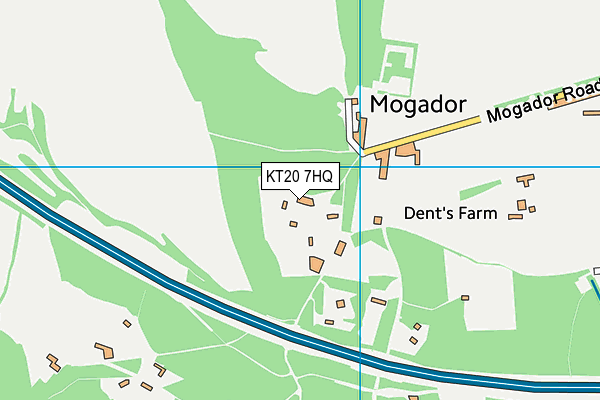 KT20 7HQ map - OS VectorMap District (Ordnance Survey) KT20 7HQ map - OS VectorMap District (Ordnance Survey)