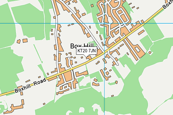 KT20 7JN map - OS VectorMap District (Ordnance Survey) KT20 7JN map - OS VectorMap District (Ordnance Survey)